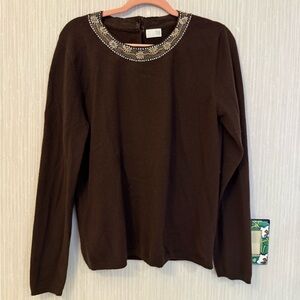 TSE Cashmere Rhinestone Sweater